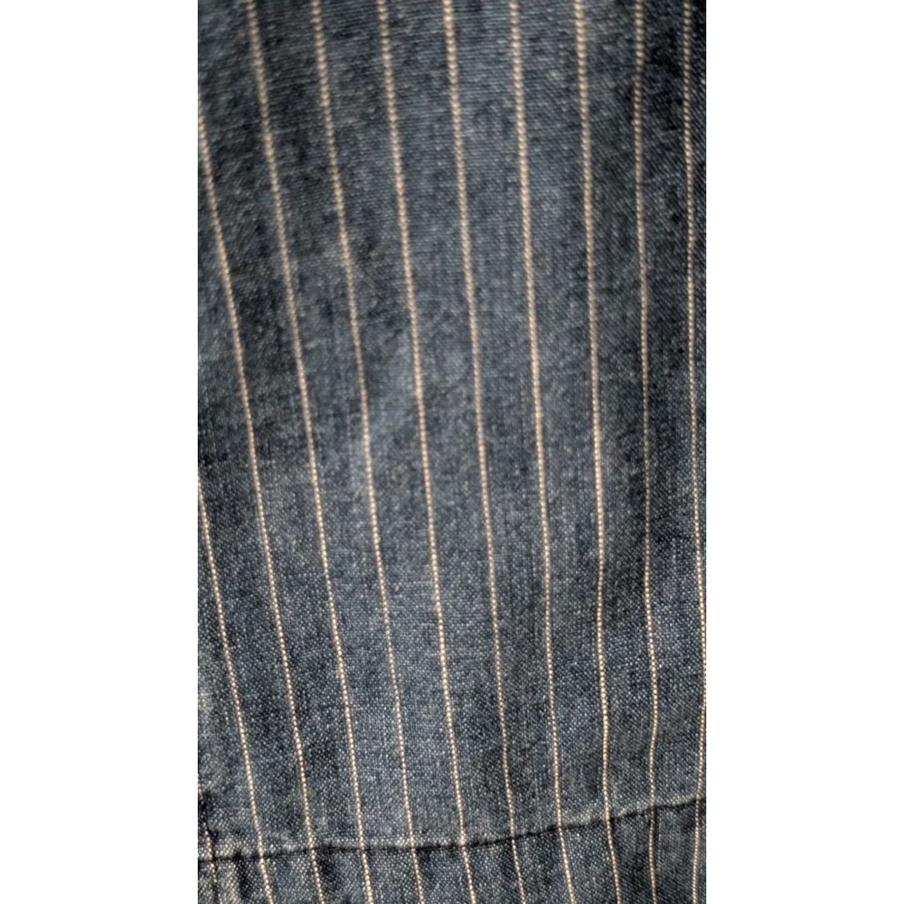 Women's J.CREW Blue & White Striped Denim Mini Dress Size 6 - Picture 5 of 8